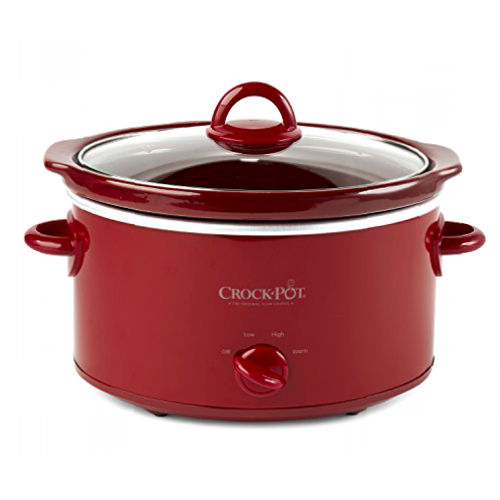 Crockpot Rojo SCV401-TR-Olla Lenta Manual de 4 Cuartos de galón, Color, Gres