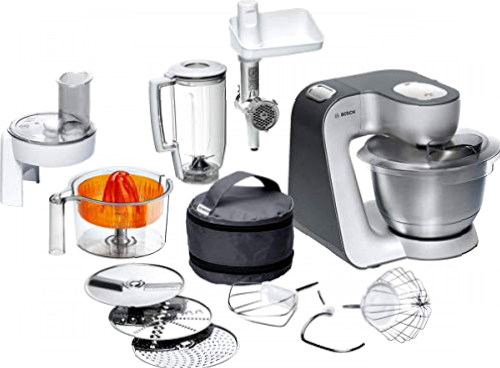 Bosch MUM56340 - Robot de cocina, 900 W, capacidad de 3,9 l, color negro y plata