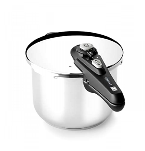 BRA RÁPIDA Vitesse Olla de 6 litros apta para todo tipo de cocinas incluida inducción, Acero Inoxidable, Plata, 22 cm