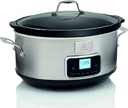 Electrolux Olla de cocción lenta ESC7400 - Olla de cocción lenta de acero inoxidable con 6 programas predefinidos, 235 W, 6,6 lt