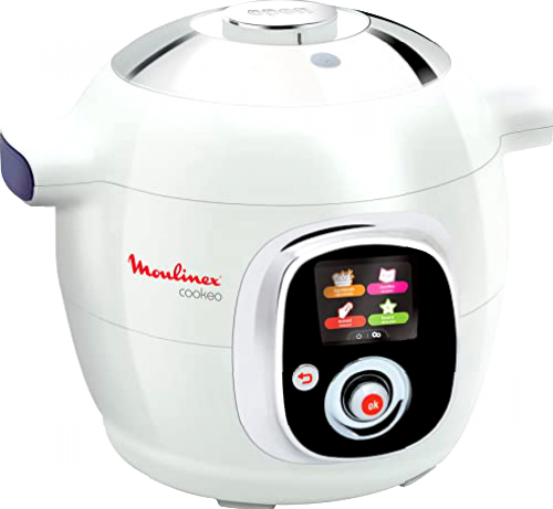 Moulinex Cookeo CE7041 - Robot de Cocina, cocina alta Presión, 6 Modos Cocción, programable, 100 recetas programadas y Bol Extraíble Antiadherente con Capacidad hasta 6 raciones y fácil interfaz