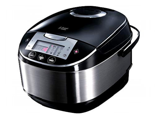 Russell Hobbs Robot de Cocina Cook@Home - Capacidad 5 L, 11 Programas, Función Mantener Calor, Pantalla Digital, Temporizador, Recipiente de Acero Inoxidable, Tapa Anticondensación, Plata - 21850-56