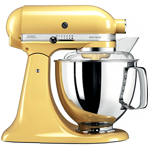 KitchenAid Robot de Cocina Artisan, 300 W, Acero Inoxidable, 10 Velocidades, Majestic Yellow