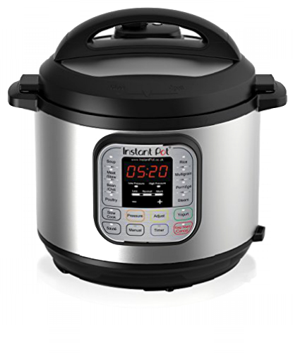 Instant Pot Olla Eléctrica a Presión Ip Duo80, V2 de 8 L, 7 en 1, de 1200 Vatios y con Exterior y Recipiente Interior de Acero Inoxidable