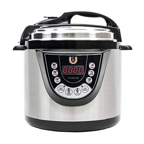 Cecotec Olla Electrica a Presión Programable Olla GM Modelo D. Multifunción, 9 Menús, Función Freír, Capacidad de 6l, 90 kPa, Guiado por Voz, Programable 24h, Incluye Recetario, 1000W