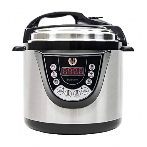 Cecotec Olla Electrica a Presión Programable Olla GM Modelo D. Multifunción, 9 Menús, Función Freír, Capacidad de 6l, 90 kPa, Guiado por Voz, Programable 24h, Incluye Recetario, 1000W