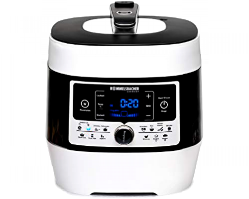 ROMMELSBACHER MeinHans MD 1000 - Cocina de vapor eléctrica (14 programas automáticos, regulable de 40 °C a 170 °C, 2 niveles de presión de vapor, revestimiento antiadherente, olla de 6 L)