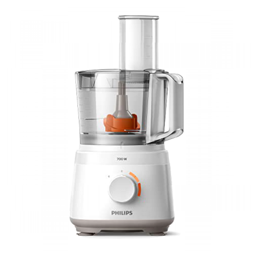 Philips Robot de Cocina Compacto - 700W, 16 Funciones, Jarra 2.1L, Cuchilla de Acero Inoxidable (HR7310/00)