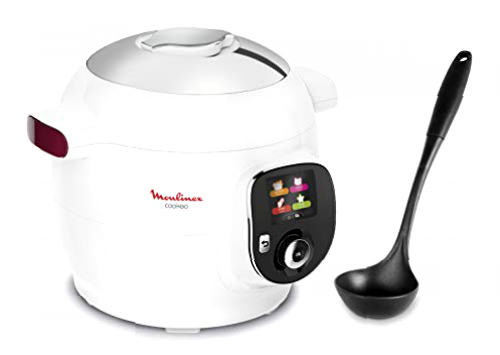 Moulinex Cookeo CE700100 - Olla inteligente, capacidad 6 L, guía paso a paso, cocción a presión, rápida
