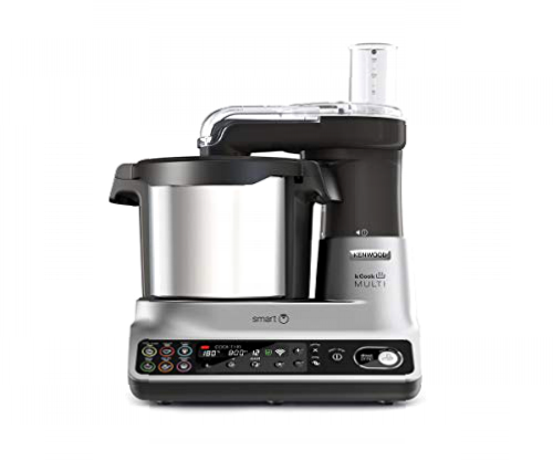 Kenwood kCook Multi Smart CCL450SI Robot de Cocina Multifunción con Wifi Controlable con una App desde el Móvil, con +600 Recetas Gratuitas, Balanza integrada, 1500 W, Capacidad 4,5L