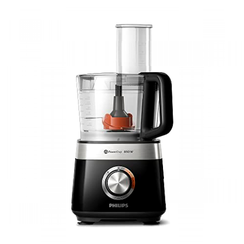 Philips Robot de Cocina Compacto y Licuadora - 850W, 31 Funciones, Jarra 2.1L, PowerChop, Cuchilla de Acero Inoxidable (HR7530/10)