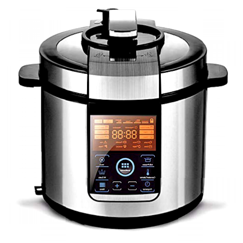 Gridinlux | Olla Eléctrica Programable Multifunción | 14 Programas | Capacidad 6L | Función de Freir | Táctil | Sistema de Seguridad | Incluye Accesorios y Recetario. Cocina Fácil