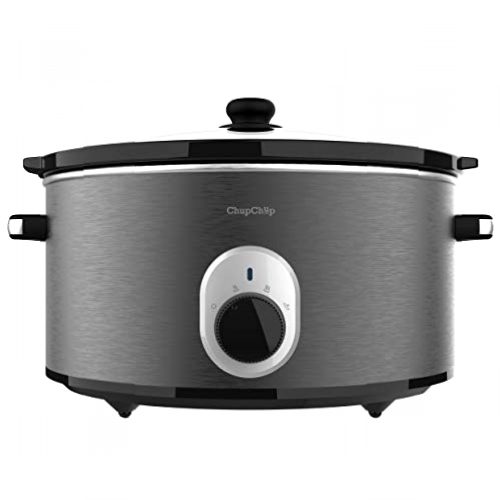 Cecotec Olla de cocción Lenta Chup Chup de 5,5 litros, cubeta cerámica con Forma Ovalada, Tapa de Cristal con Junta de Silicona, un Completo recetario(Mecánica)