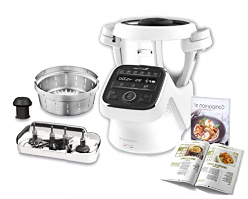 MOULINEX COMPANION XL Robot Cooker Tazón multifunción 4.5L 12 programas automáticos Sopas Gazpacho Procesador de alimentos Batidora Batidora Picadora Amasadora Cocinar Vapor 1550W HF80C30D