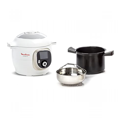 Moulinex Cookeo CE851A - Robot de Cocina, cocina alta Presión, 6 Modos Cocción, programable, 150 recetas programadas y Bol Extraíble Antiadherente con Capacidad hasta 6 raciones y fácil interfaz