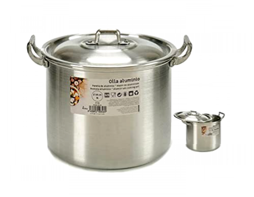 BigBuy Home S3602012 Olla de Cocción Lenta Aluminio, 20 X 17 X 23 Cm, Materiales Varios, Multicolor