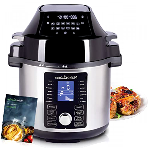 MakeCuisine - Robot de cocina 2 en 1 - Olla Eléctrica Programable a Presión y Airfryer - Freidora aire - Olla Programable - Multifunción - 5.6 Litros