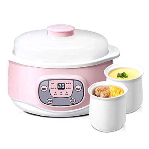 Olla De Cocción Lenta 1.2L Crock Pot Multicooker,Olla Electrica Para Cocina El Hogar,Olla Multifunción Para Cocinar Sopa De Avena Y Comida Al Vapor