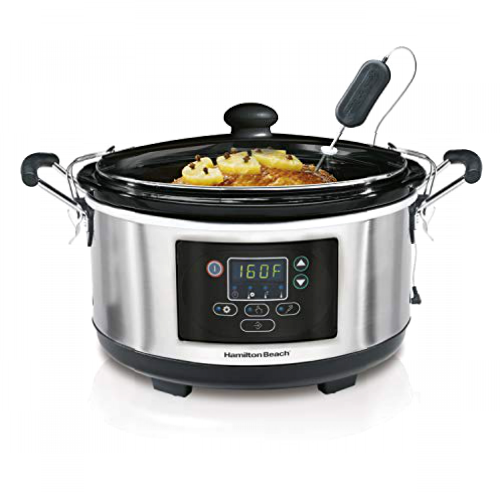 Hamilton Beach 33956-CE Olla de cocción, 240 W, 4.5 litros, Stainless Steel, Acero Inoxidable