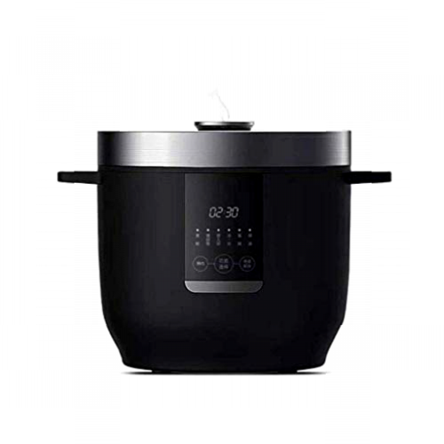 yunyu Sartén fácil de Limpiar, Olla de cocción Lenta eléctrica, Temperatura Ajustable, Salsas para guisos, Panel táctil, Apagado automático, Antiadherente (Color: Negro)