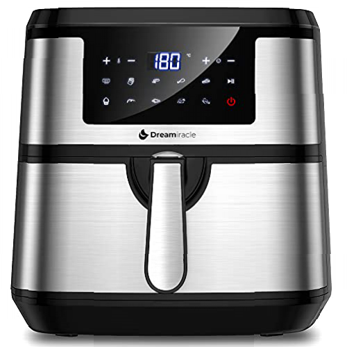 Freidora sin Aceite 7,5L, Freidora Aire Caliente con Pantalla LED Táctil, Air Fryer con 10 Programas, Freidoras de Aire con Función de Precalentar