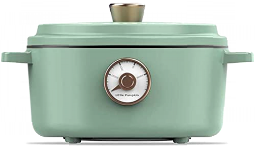 YRHH La Mejor Olla Caliente eléctrica Olla de cocción Lenta Antiadherente sartén eléctrica Olla de Cocina Multifuncional electrodomésticos de Cocina 2L, Verde