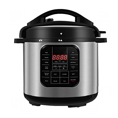 Ultratec Olla a presión eléctrica cocción rápida y conservativa, olla a presión con 15 programas automáticos, temporizador, botones táctiles con sensor, pantalla LCD, 5,68 l de volumen