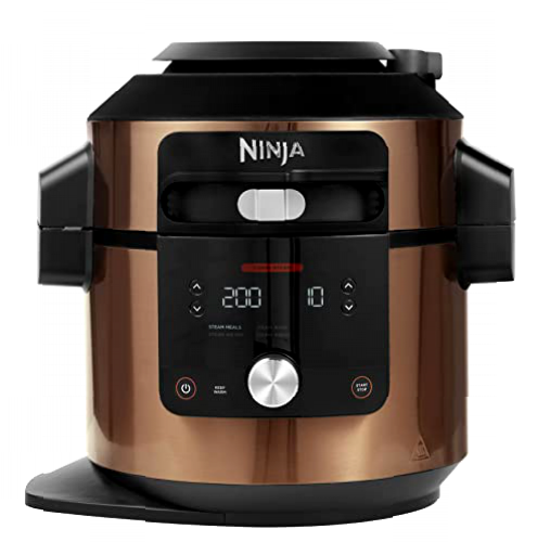 Olla Multifunción SmartLid 12 en 1 Ninja Foodi MAX de (7.5 l) [OL650EUCP], olla a presión, freidora de aire, cobre