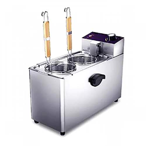 Máquina De Cocina Comercial De 2 Ollas, Olla De Pasta con Colador, Cubeta De Cocina Comercial De Acero Inoxidable Fácil De Limpiar