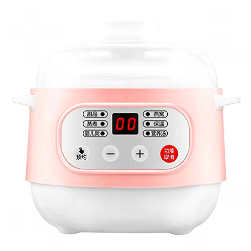 Desconocido Olla cocción, Olla eléctrica para estofado 1L 200W Olla cocción Lenta cerámica, Olla múltiple con función Reserva y Función Anti-Secado Adecuado Ideal para hogares pequeños