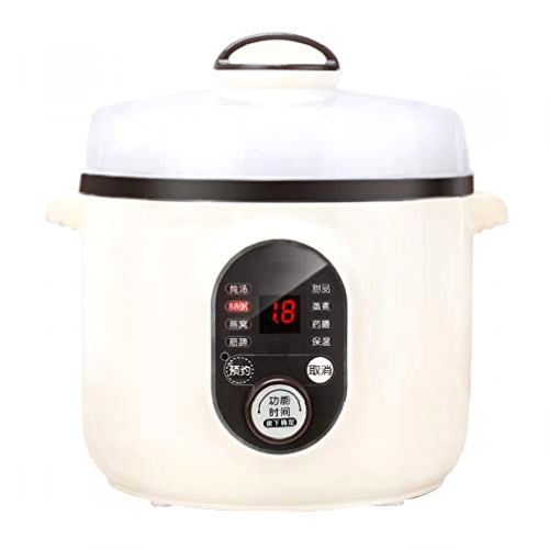 Desconocido Olla cocción, Olla estofado eléctrica 1L Olla cocción Lenta cerámica, multifunción con función Reserva y función Mantener Caliente Adecuado Ideal para hogares pequeños