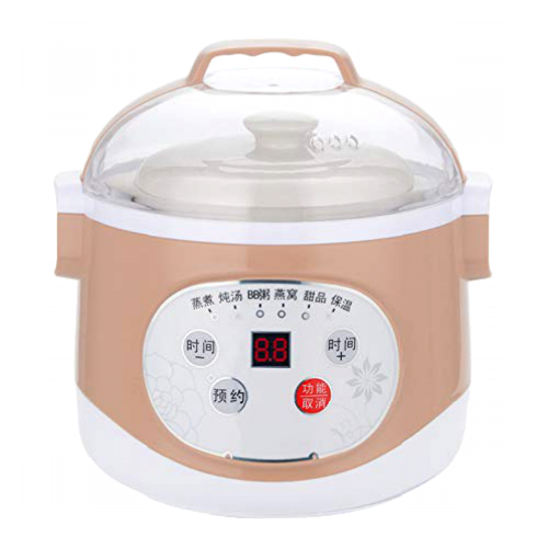 Olla, Olla eléctrica para estofado, Olla cocción Lenta multifunción, Olla eléctrica Inteligente para hogar, Olla con función Reserva y 6 ajustes cocción para hogares pequeños