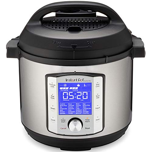 Instant Pot Olla a presión eléctrica DUO EVO PLUS 5.7L. 10 funciones en 1: esterilizador, olla de cocción lenta, olla arrocera, máquina de hacer granos, vaporera, salteado