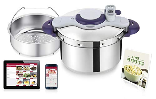Tefal SEB P4624800/07 Clipso – Olla a presión, Acero Inoxidable, Acero Inoxidable, 7.5L