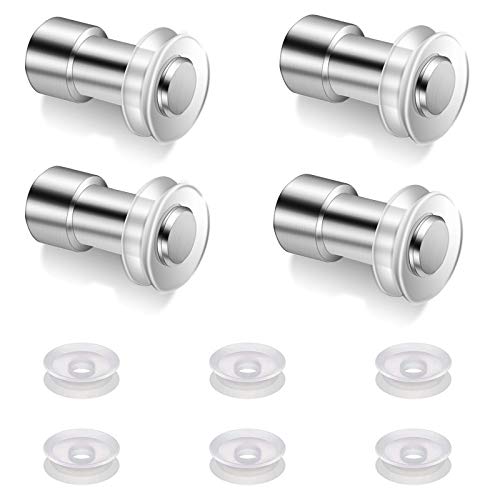 Rybtd 4 piezas Acero inoxidable válvulas de flotador y 10 piezas de silicona Sellador de válvula de flotador para ollas a presión como XL, YBD60-100, PPC780, PPC770, PPC790