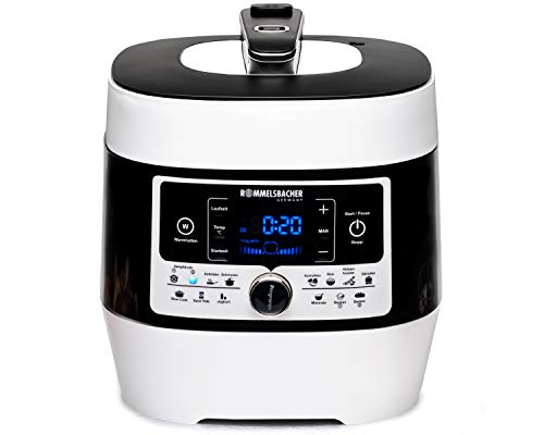 ROMMELSBACHER MeinHans MD 1000 – Cocina de vapor eléctrica (14 programas automáticos, regulable de 40 °C a 170 °C, 2 niveles de presión de vapor, revestimiento antiadherente, olla de 6 L)