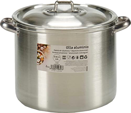 BigBuy Home S3602013 Olla de Cocción Lenta Aluminio, 22 X 18 X 26 Cm, Materiales Varios, Multicolor