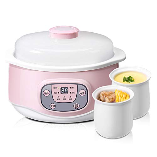 Olla De Cocción Lenta 1.2L Crock Pot Multicooker,Olla Electrica Para Cocina El Hogar,Olla Multifunción Para Cocinar Sopa De Avena Y Comida Al Vapor