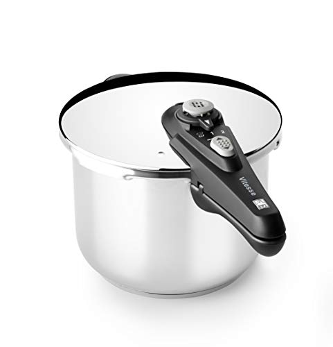 BRA RÁPIDA Vitesse Olla de 6 litros apta para todo tipo de cocinas incluida inducción, Acero Inoxidable, Plata, 22 cm