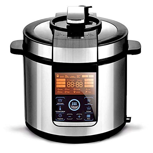 Gridinlux | Olla Eléctrica Programable Multifunción | 14 Programas | Capacidad 6L | Función de Freir | Táctil | Sistema de Seguridad | Incluye Accesorios y Recetario. Cocina Fácil